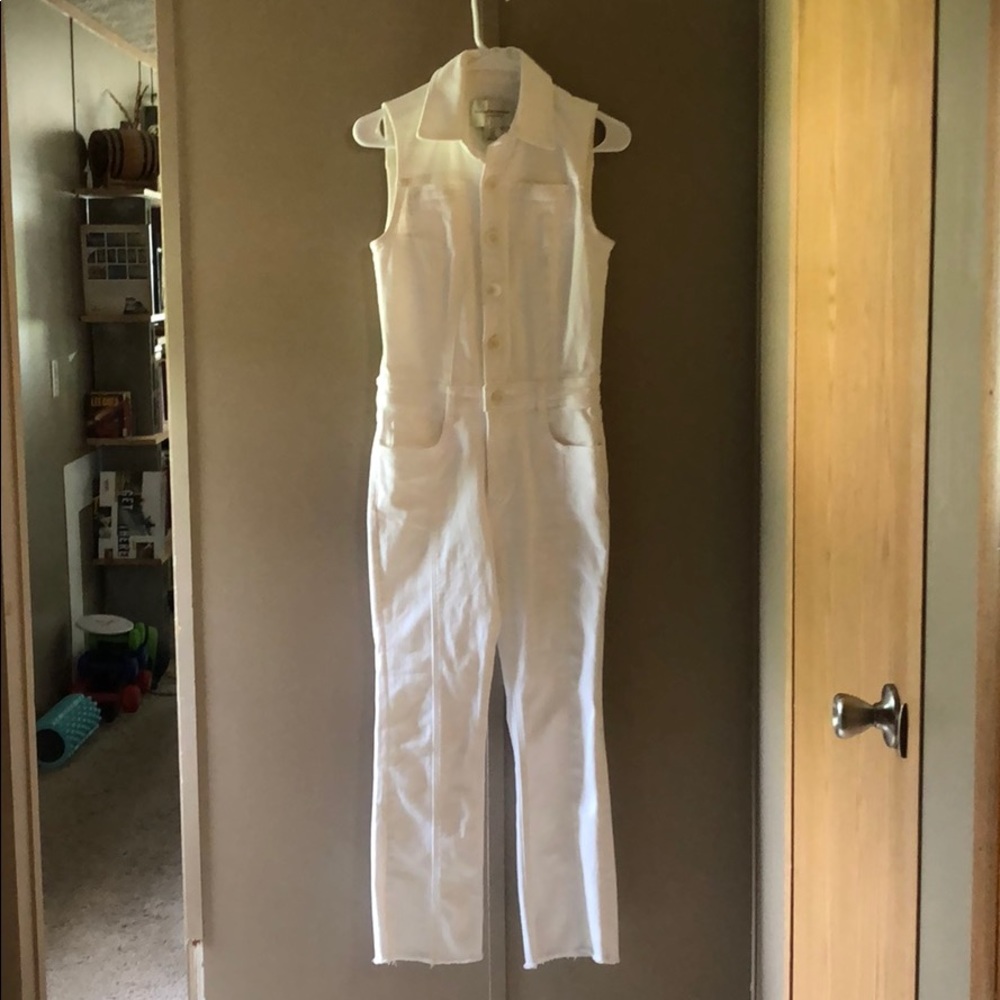 Anthropologie Pilcro Flared Denim Jumpsuit